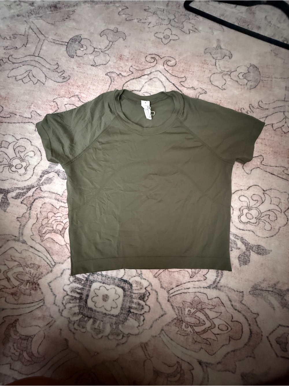 lululemon athletica Olive Green Short Sleeve Athletic Tee
